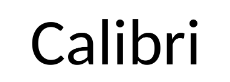 Calibri Font